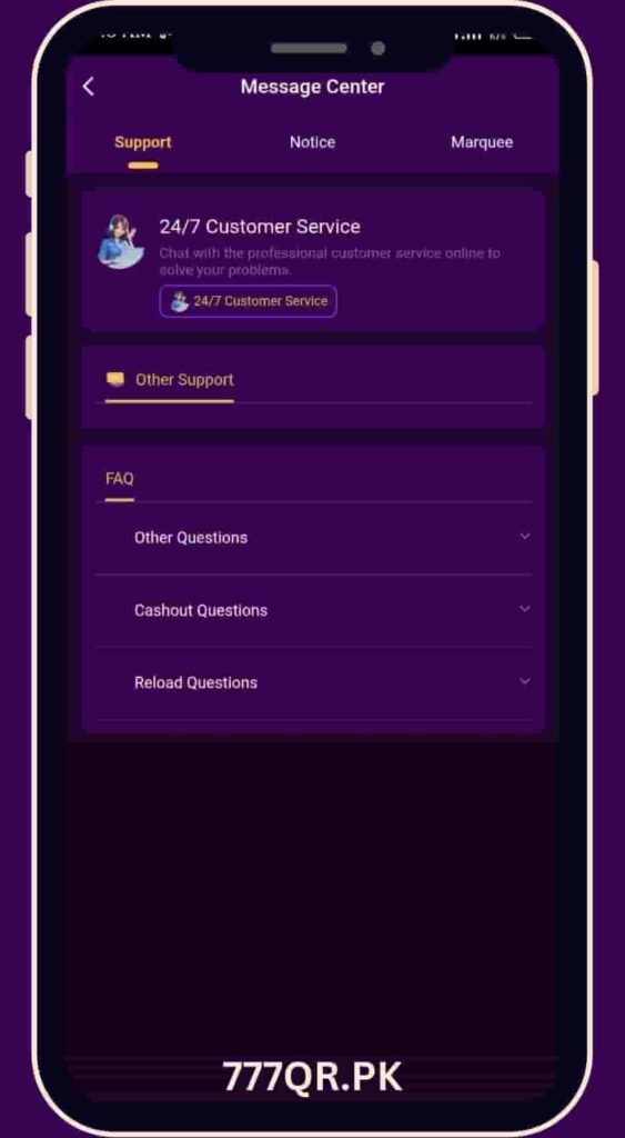 777QR Customer Support