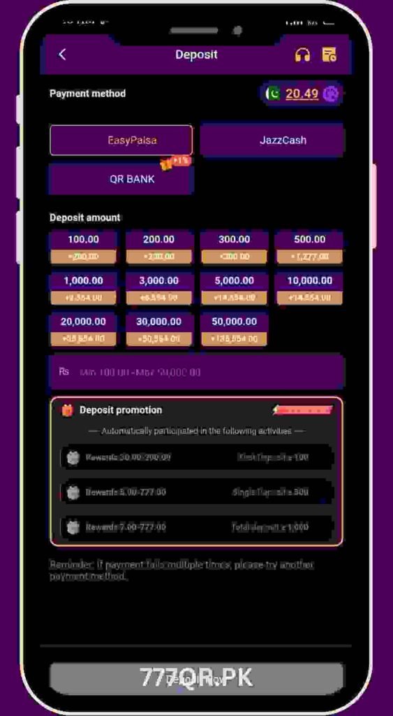 777QR Game APK Withdrawal Process