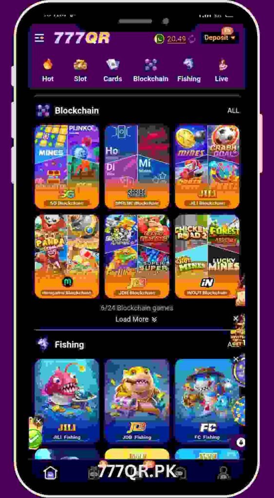 777QR bet blockchain and fishing games